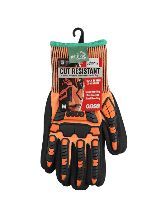 Vise Gripster® C.I.A.- Cut & Impact Resistant, 13g Seamless Tuffalene® Platinum UHMWPE shell, Nitrile Coated Palm, TPU Impact Protection, Knit Wrist, ANSI/ISEA 105 Cut Level A4, ANSI/ISEA 138 Impact Level 2