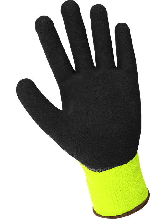 Vise Gripster® C.I.A. Hi-Vis Lime, Mach Finish Nitrile Palm, TPU Impact Protection on Fingertips & Back of the Hand