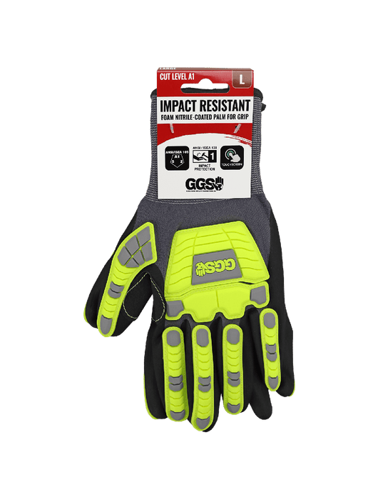 General Purpose Anti-Static/Electrostatic Compliant 15-Gauge Nylon/Polyester/Spandex Touch Screen Gloves w/Impact Protection