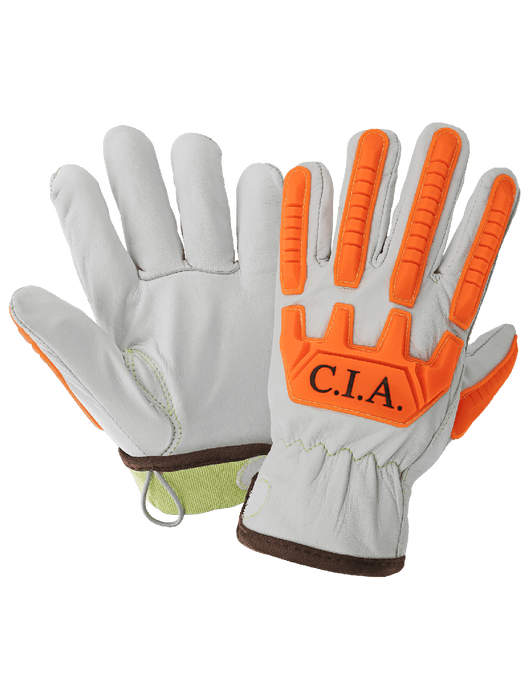 High-Visibility Cut, Impact, Oil, and Water-Resistant Premium Leather Drivers Gloves