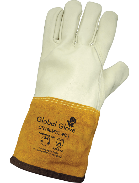 Premium Grain Cowhide Mig/Tig Welding Gloves w/Cut, Abrasion, and Puncture Resistance, ANSI/ISEA 105 Cut Level A4