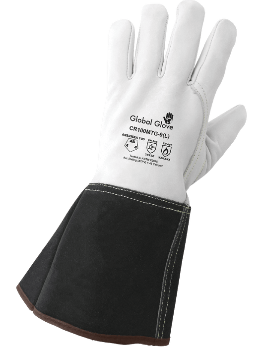 Premium Grain Goatskin Mig/Tig Welding Gloves, ANSI/ISEA 105 Cut Level A5