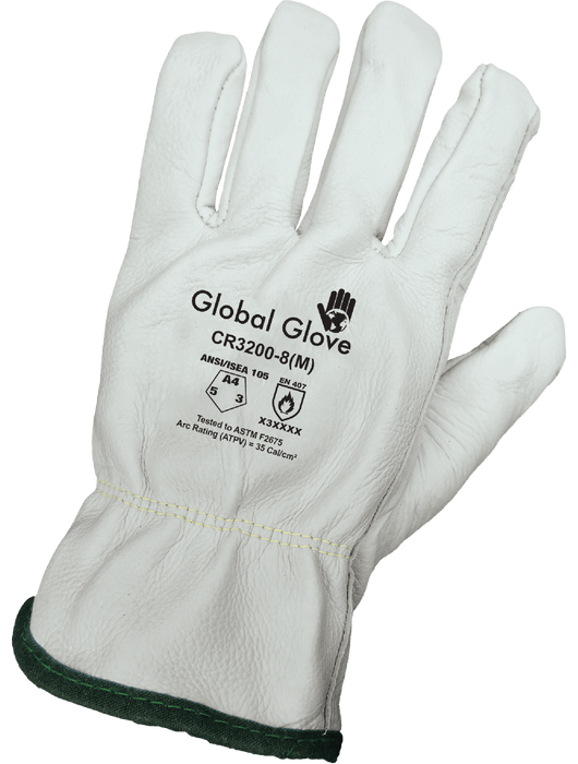 Premium Cow Grain Palm, Keystone Thumb, ANSI Cut Level A4, ANSI Arc Flash Level 3