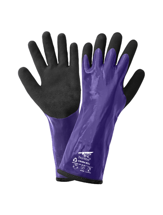 FrogWear® 14" Premium Supported Double Nitrile Chemical Handling Gloves, ANSI/ISEA 105 Cut Level A4