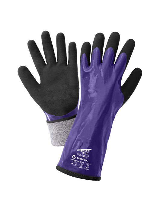 FrogWear® 14" Premium Supported Double Nitrile Chemical Handling Gloves, ANSI/ISEA 105 Cut Level A4