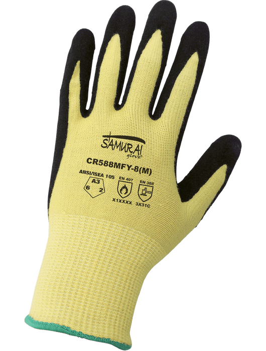 Samurai Glove®, 13g Aralene® Shell, Anti-Static/Electrostatic Compliant Nitrile Coated, ANSI/ISEA 105 Cut Level A3