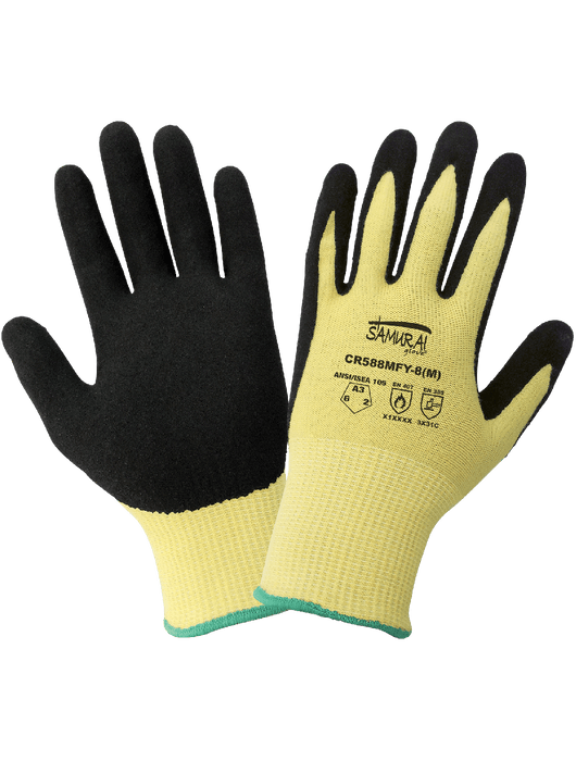 Samurai Glove®, 13g Aralene® Shell, Anti-Static/Electrostatic Compliant Nitrile Coated, ANSI/ISEA 105 Cut Level A3