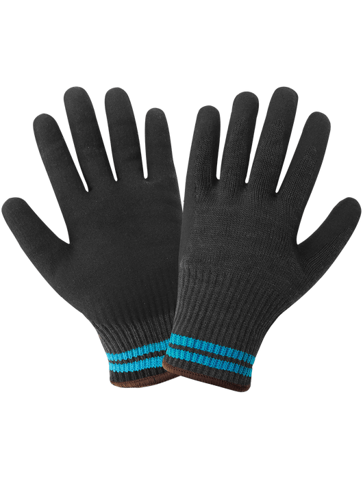 Samurai Glove® 10g Black Seamless Aralene® Shell, Black Mach Finish Nitrile Coated Palm, Knit Wrist, ANSI/ISEA 105 cut level A6