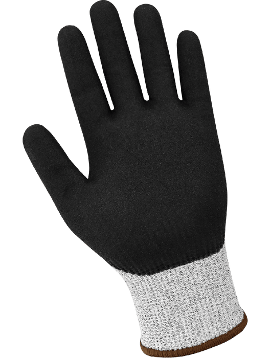 Cut Resistant Mach Finish Nitrile Double-Dipped Gloves, 13g HPPE Fiber Shell, ANSI Cut Level A4