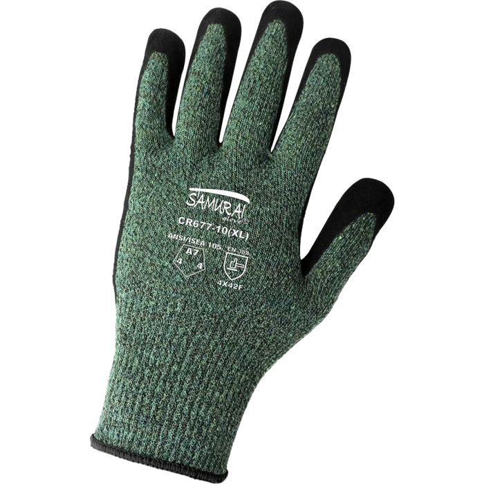 Samurai Glove® - 13 Gauge Aralene® Liner, Flat Dipped Xtreme Foam Technology, ANSI Cut Level A7