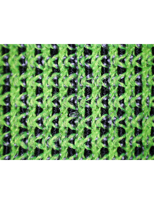 Samurai Glove® 18g  Hi-Vis Lime Cut Resistant, Black Foam Nitrile Fully Coated w/ Nitrile Dots, ANSI/ISEA 105 Cut Level A4