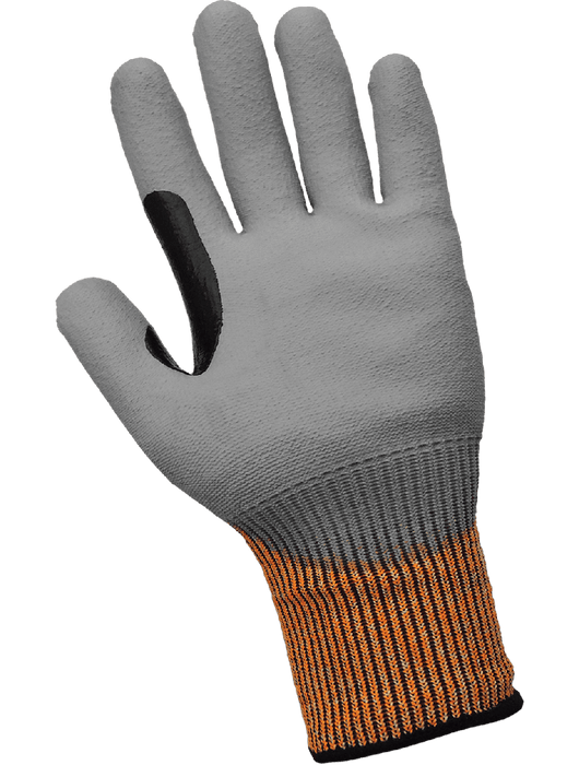 Samurai Glove® Hi-Vis Orange Tuffalene® Liner w/Polyurethane Dipped Palm, Touch Screen, ANSI Cut Level A4