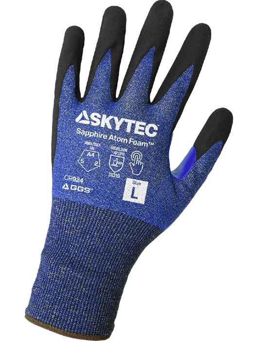 Samurai Glove® 21- Gauge Salt-and-Pepper Tuffalene® Platinum, Polyurethane Coated Touch Screen, ANSI/ISEA 105 Cut Level A4