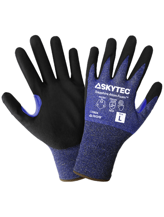 Samurai Glove® 21- Gauge Salt-and-Pepper Tuffalene® Platinum, Polyurethane Coated Touch Screen, ANSI/ISEA 105 Cut Level A4