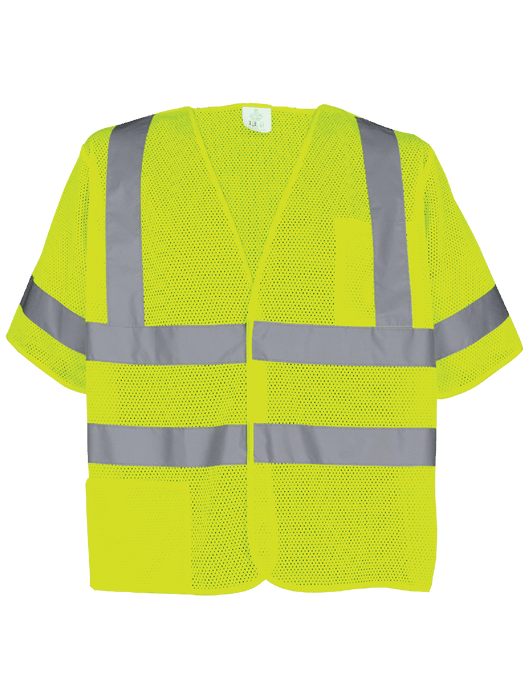 FrogWear® Cl. 3 Lime  Hi-Vis Lightweight Mesh Polyester Breakaway Safety Vest