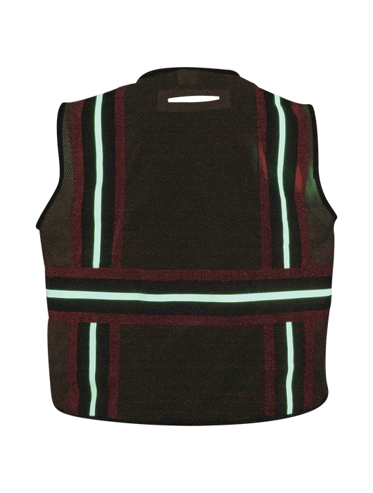FrogWear Cl. 2 Hi-Vis Lime Photoluminescent Surveyors Safety Vest, D-Ring Pass Through Opening
