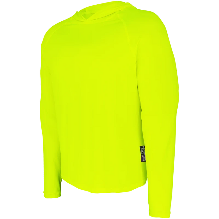 Premium High-Visibility Hooded Long-Sleeve Self-Wicking Shirt, UPF 40+ Protection
