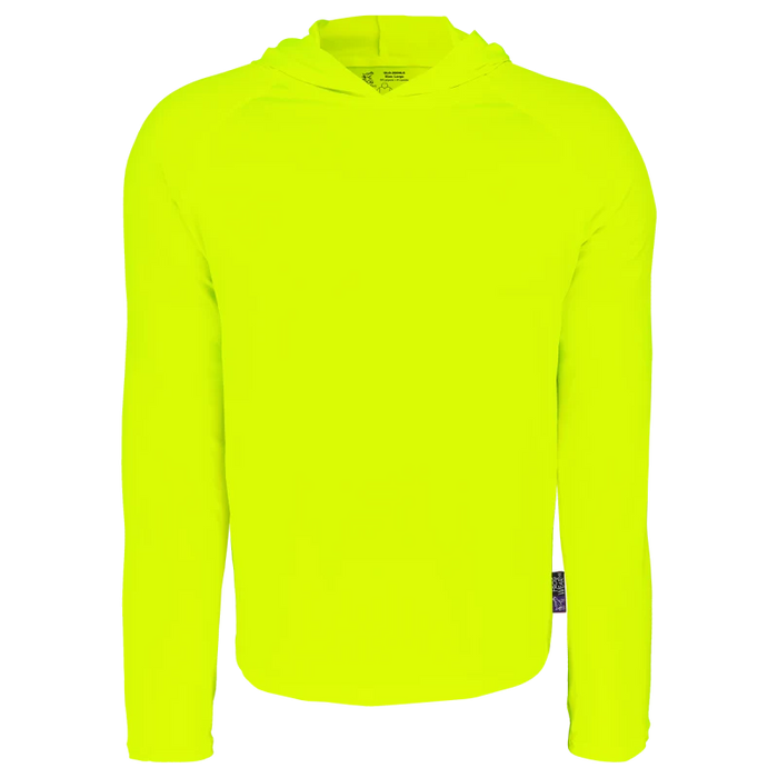 Premium High-Visibility Hooded Long-Sleeve Self-Wicking Shirt, UPF 40+ Protection