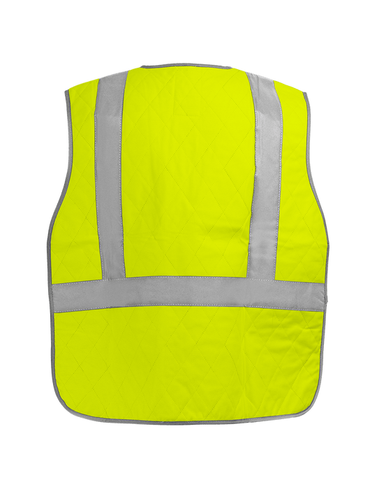 Bullhead Safety® Premium High-Visibility Evaporative Cooling Vest, Silver Reflective, Zipper Closure