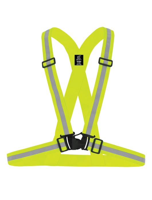 FrogWear® HV Lightweight High-Visibility Yellow/Green Elastic Traffic Safety Sash, Universal