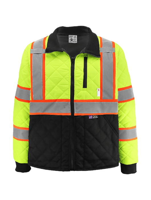 FrogWear® Cl 3. High-Visibility Insulated Winter Jacket with Quilted Polyester Pongee Exterior