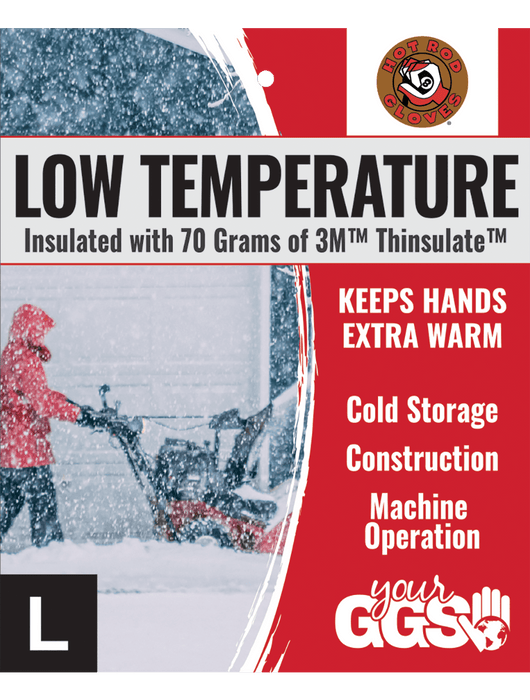 Hot Rod Gloves® Low Temperature Insulated Goatskin Mechanics Style Gloves