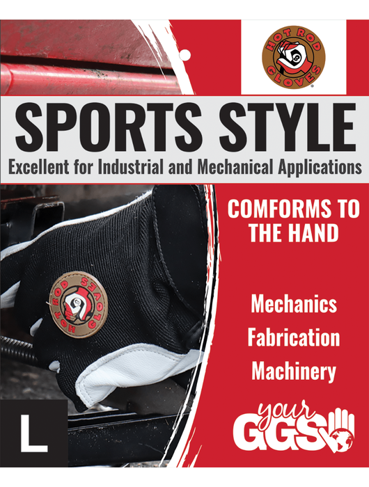 Hot Rod™ - Goatskin, Spandex on Backside, Elastic Cuff w/ Hook & Loop Closure