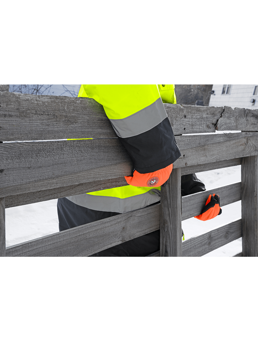 High-Visibility Orange, Low Temperature, Insulated, Waterproof, Synthetic Leather Palm Performance Gloves w/Spandex Back