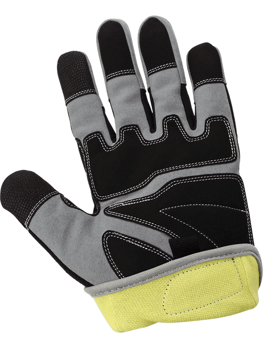 Hot Rod Gloves® Premium Synthetic Leather Palm Performance Mechanics Style Gloves w/Cut and Impact Protection, ANSI/ISEA 105 Cut Level A6