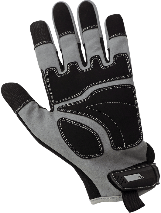 Hot Rod Gloves® Premium Synthetic Leather Palm Performance Mechanics Style Touch Screen Gloves with Impact Protection