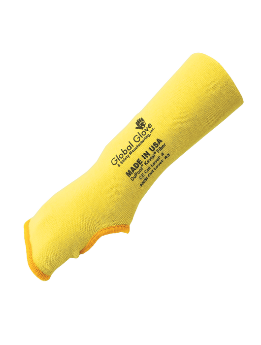 Aramid Fiber Double Ply Sleeves, w/Thumb Slot, ANSI Cut Level A3