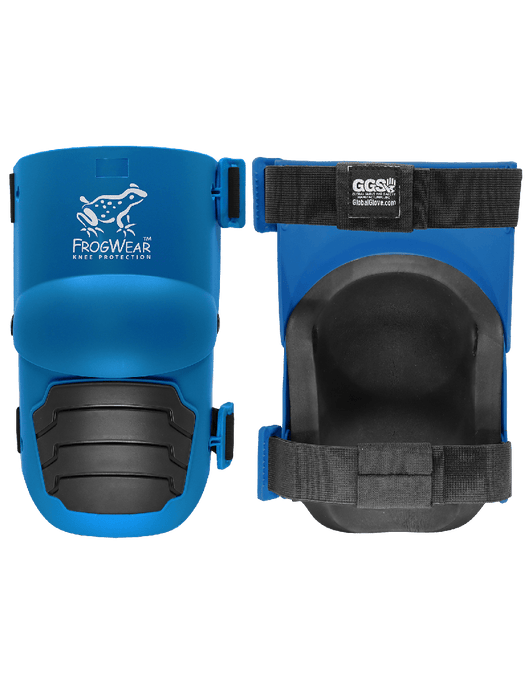 FrogWear™ Knee Protection Lightweight Non-Marring Blue Hinged Knee Pads w/High-Density Foam Padding & a TPR Cap