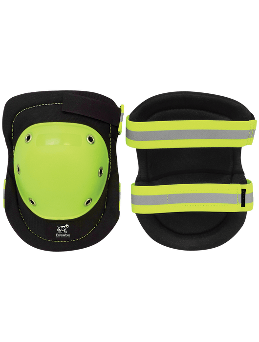 FrogWear™ Knee Protection High-Visibility, Brass-Riveted, PE Hard Cap, Non-Marring Knee Pads