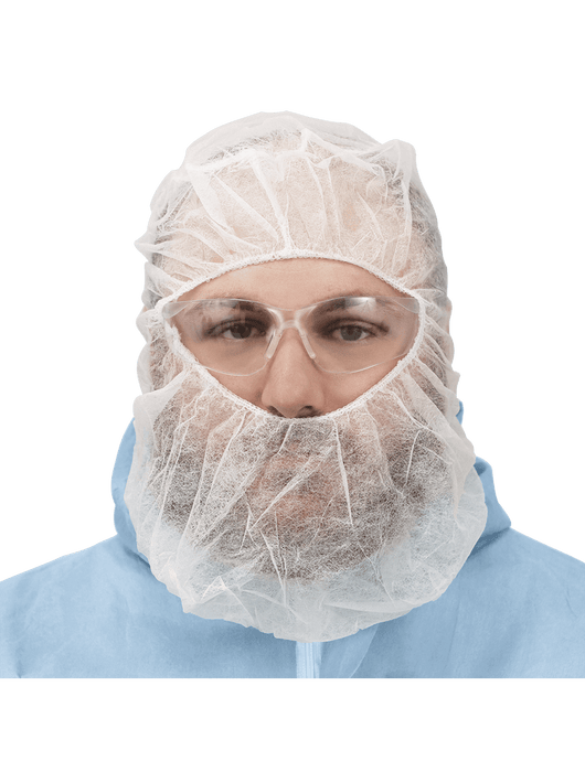 FrogWear™ White Polypropylene Disposable Balaclava-Style Hood, 1000 / Case, Universal