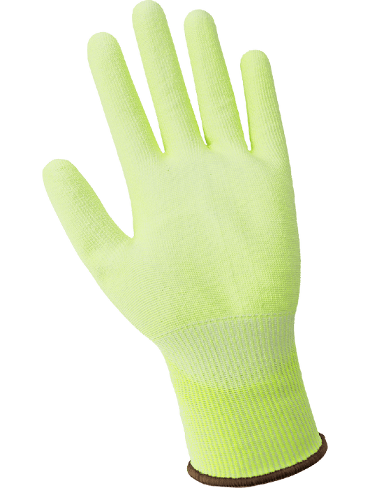 Samurai Glove® - 18-Gauge Hi-Vis Yellow Tuffalene® UHMWPE Shell, White Smooth  PU Coated Palm, Knit Wrist.  ANSI/ISEA 105 Cut Level A4