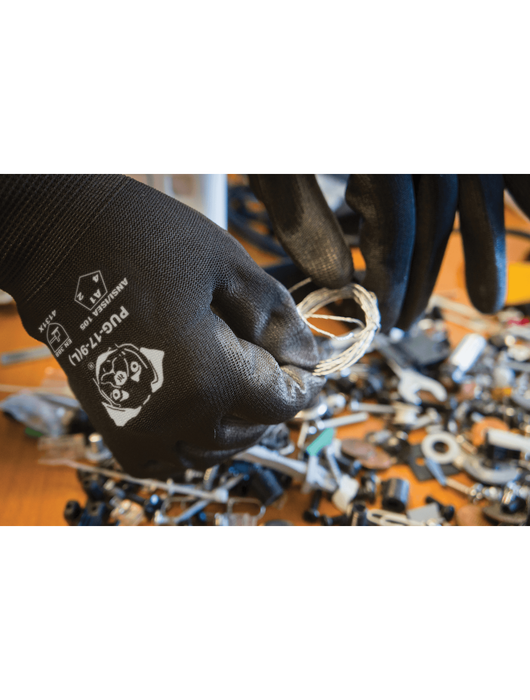 PUG™ Black Polyurethane Coated 13-Gauge Nylon Shell, ESD Anti-Static/Electrostatic Compliant- Vend Pack