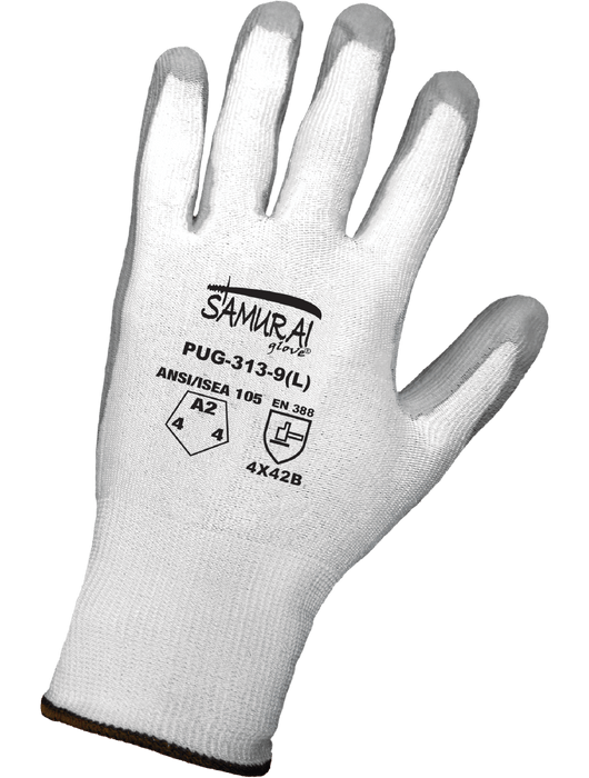 Samurai Glove® 13g Tuffalene®, Polyurethane Coated, Cut, Abrasion, & Puncture Resistant, Anti-Static/Electrostatic Compliant, ANSI/ISEA 105 Cut Level A2