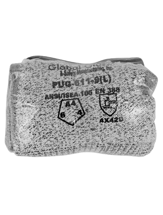 Samurai Glove® 13g Salt & Pepper UHMWPE Liner, Gray PU Dipped Palm, ANSI/ISEA 105 Cut Level A4, Vend Pack