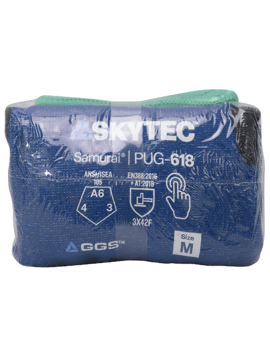Samurai Glove® Cut Resistant Tuffalene® UHMWPE Touch Screen Gloves, Polyurethane-Coated Palm, ANSI/ISEA 105 Cut Level A6, Vend Pack