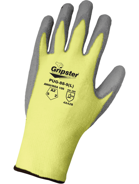 Gripster® Lite-Kevlar 13-Gauge, Sewn w/DuPont™ Kevlar® Fiber, Gray Flat Dipped Polyurethane- Vend Pack