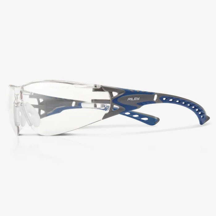 Stream Evo Eco Series - Arida 400 Moisture Repellant, Agray & Blue TPE Temples & Temple Ends