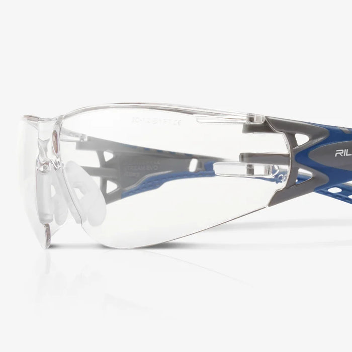 Stream Evo Eco Series - Arida 400 Moisture Repellant, Agray & Blue TPE Temples & Temple Ends