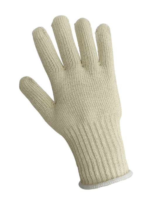 String Knit Gloves, Extra Heavyweight 7-Gauge Natural Color Seamless 100% Cotton Shell, Uncoated, Ambidextrous, Extra-Long Knit Wrist, Men's