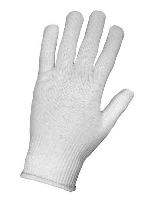 Low Temperature Thermal Gloves, Lightweight 13-Gauge Bleached White Seamless Cold Keep®/Spandex Shell, Uncoated, Ambidextrous, Knit Wrist, Men's