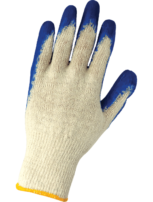 Blue Coated Nitrile on Medium Weight String Knit