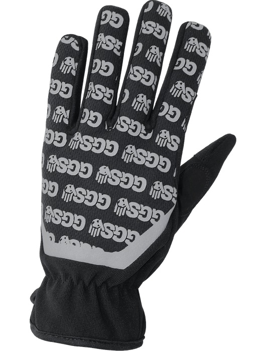 Mechanics Black AireFlex® Synthetic Leather Palm, Touch Screen Compatible Index Finger & Thumb Tip, Pull Tab, Open Cuff 