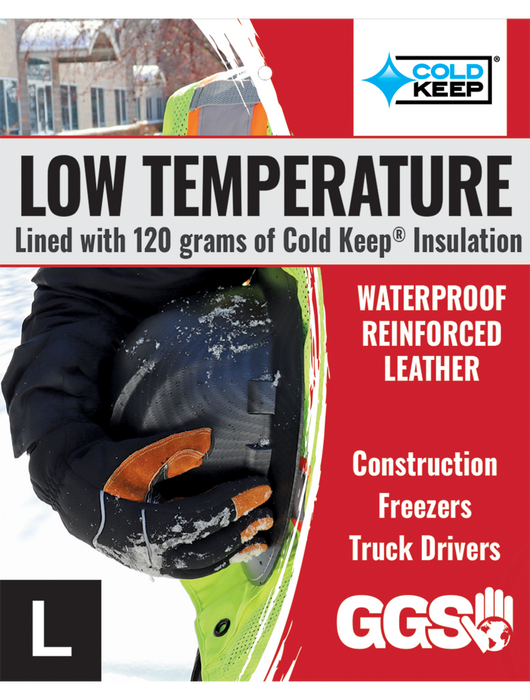 Premium-Grade Split Cowhide Leather Palm, Low Temperature, Waterproof, and Insulated