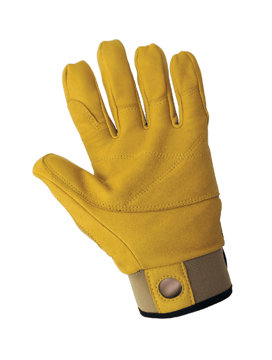 Gripster® Sport Ergonomic Premium-Grade Goatskin Leather Palm Belaying/Rappelling Climbing Gloves w/Spandex Back