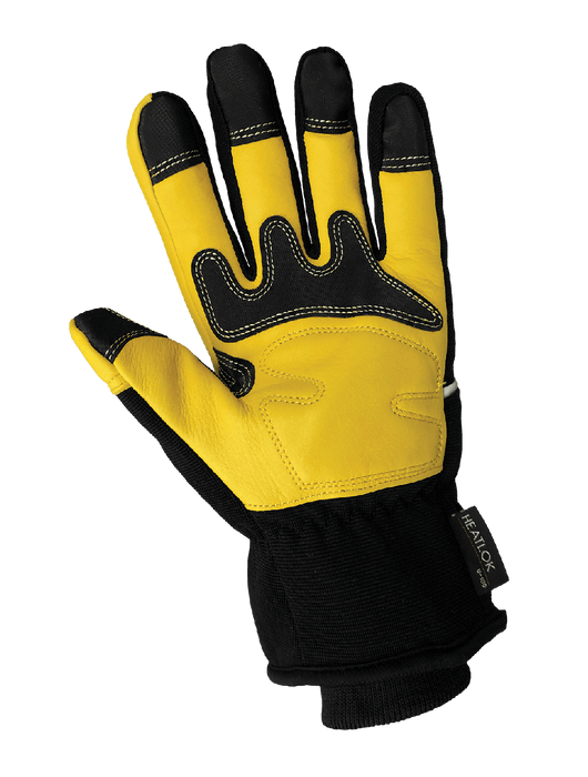 Premium-Grade Grain Deerskin Leather Palm, Low Temperature, Waterproof, Insulated Gloves