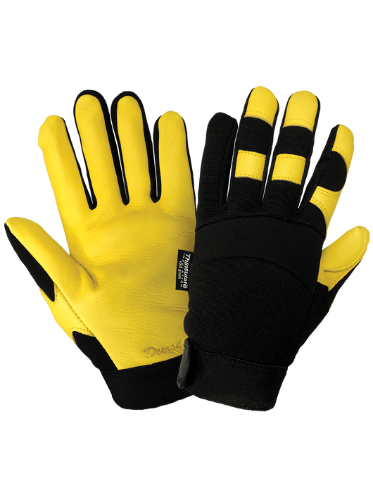 Premium-Grade Grain Deerskin Leather Palm, Low Temperature Reinforced Waterproof Gloves